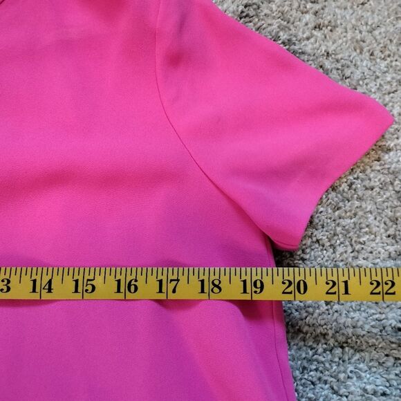 Trina Turk Flowy Hot Pink Keyhole Pink High Low Floramaria Dress Sz 6 - Picture 7 of 7